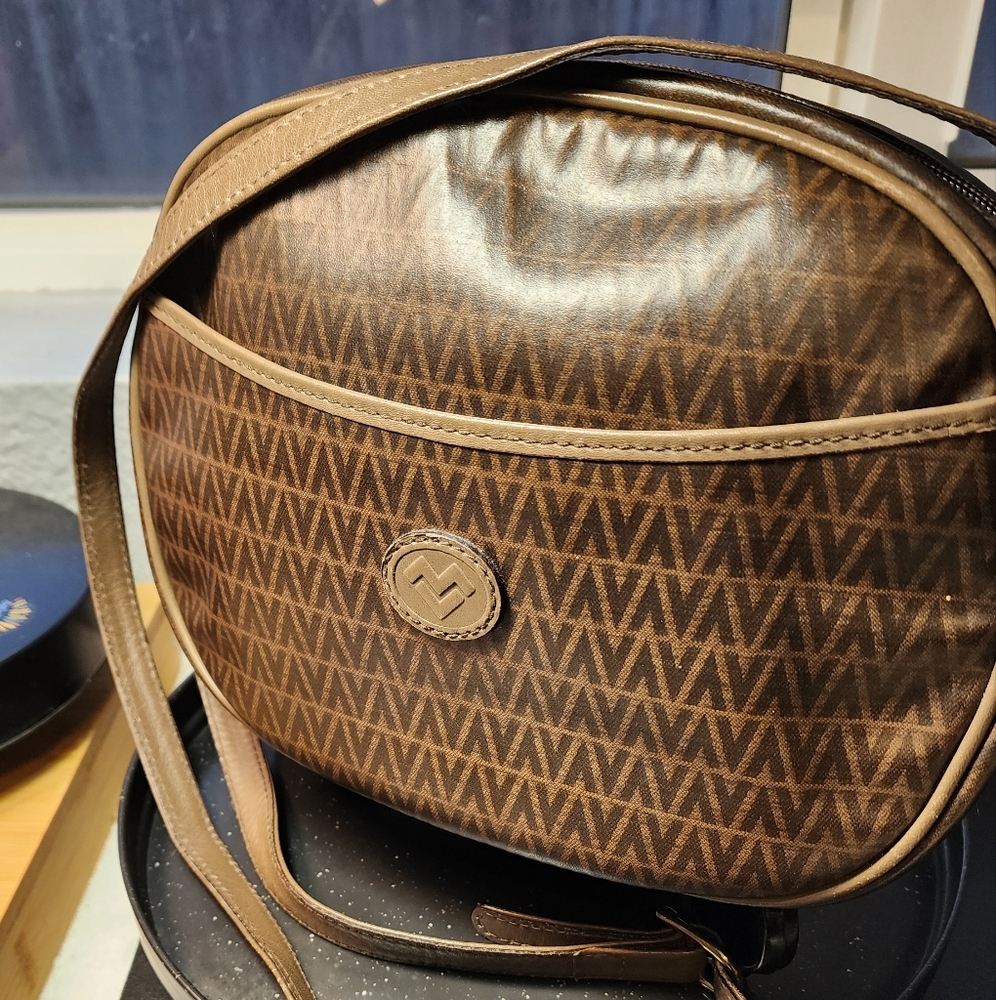 EUC Mario Valentino Authentic  Monogram Crossbody Bag